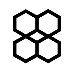 Honeycomb with Hexagon Pattern Cells Icon Design