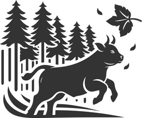 Angus cattle silhouette