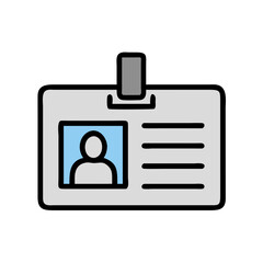 ID Badge with User Profile Icon Design