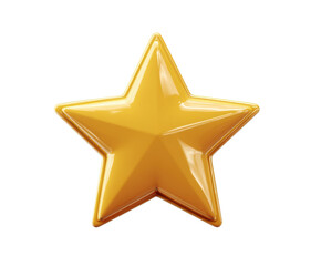 Fototapeta premium Bright yellow star shape for design and decoration purposes