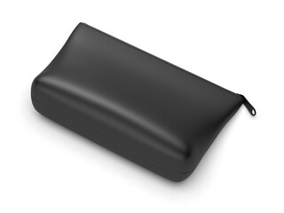 Blank make up kit bag or cosmetic bag waterproof travel toiletry organizer bag 3d illustration template.