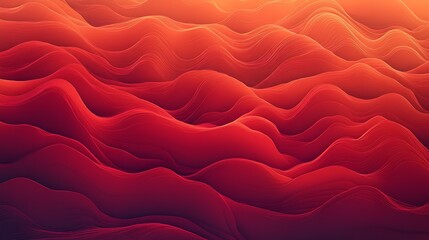 Fototapeta premium Abstract Red Wave Background.