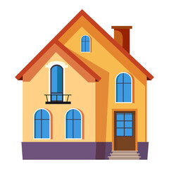 House Vector Illustration Modern Urban Style Design