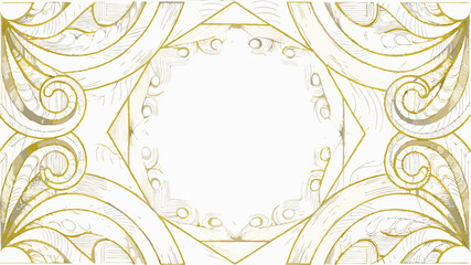 vector gold and white line wave art  japanese gold.eps