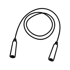 Simple illustration of a jumping rope equipment for cardio fitness training exercise