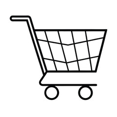 Shopping cart icon vector illustration for retail and e commerce design elements