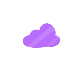 Cloud shape sticker icon