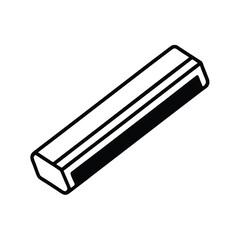 Isolated isometric block outline minimalist design element solid shape vector illustration