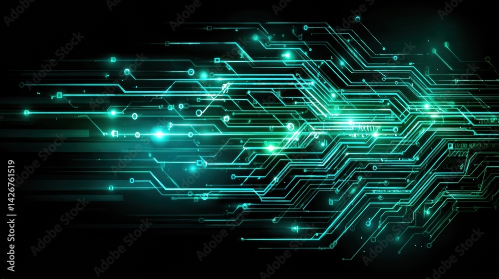 Aufkleber glowing circuit lines form a petrol symbol showcasing modern energy technology advancements in digit