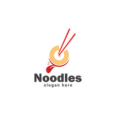 Unique Noodle Logo for Noodle Food Company and Restaurant