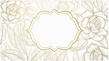 vector gold on white flowers frame  roses luxury p (2).eps