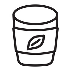 hot tea line icon