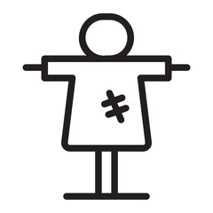 scarecrow line icon