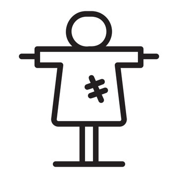 recommend clip art: scarecrow line icon