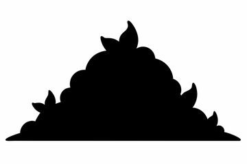 Compost Pile Silhouette Vector Illustration