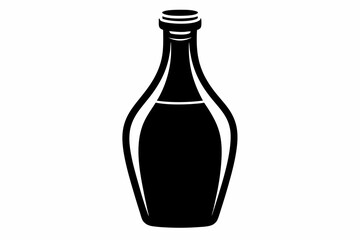 Glass Bottle Silhouette Vector Illustration