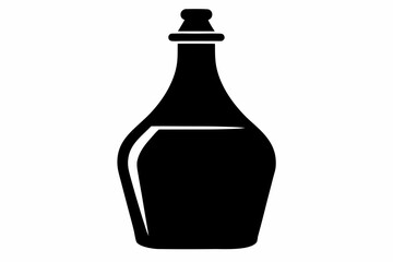 Glass Bottle Silhouette Vector Illustration