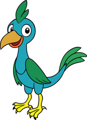 Cartoon Quetzal Vector Illustration