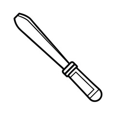 Baseball bat illustration sports equipment outline icon graphic design element presentation