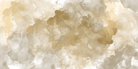 warm, earthy abstract watercolor background with sandy beige, muted gold, and soft gray tones. The texture should resemble natural watercolor paper with flowing paint patterns and subtle  effects