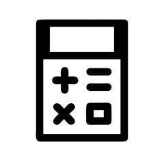 Fototapeta premium Math Calculator with Digital Display Icon Design