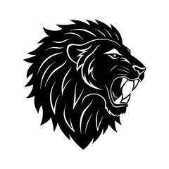  Roaring Lion head silhouette