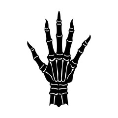 Rock Skeleton hand heavy metal sign horns