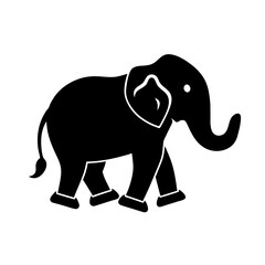 Rocking Elephant silhouette vector art