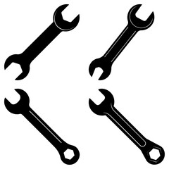 Wrench Silhouette vector illustration