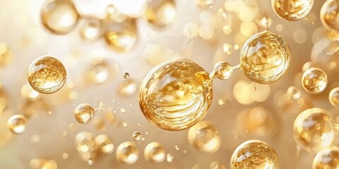 Fototapeta premium Textured surface resembling face serum products.