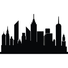 Naklejka premium city skyline silhouette