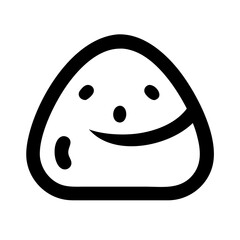 Fototapeta premium Mochi Rice Cake with Sweet Filling Icon Design