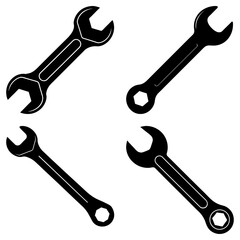 Wrench Silhouette vector illustration