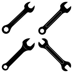Wrench Silhouette vector illustration