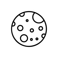 Moon Surface Texture Cratered Icon Design