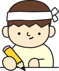 공부하는 남자아이