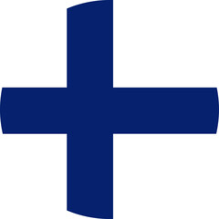 Naklejka premium Finland flag illustrator national of round