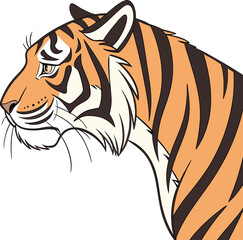 Obraz premium tiger head vector illustration