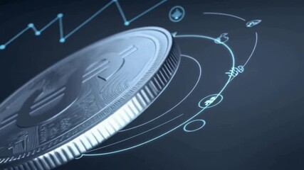 Dollar Coin Investment Icon. Business Icon. Elevate your financial presentations and business content with our Dollar Coin Investment Icon digital asset. This 10-second animation,