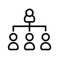 Organizational Structure Hierarchy Chart Icon Design