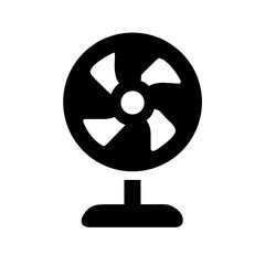 Oscillating Table Fan Appliance Icon Design