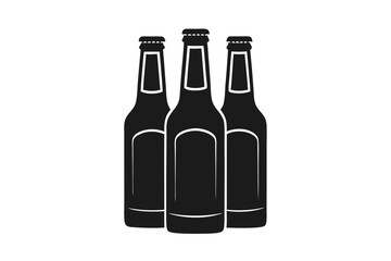 Beer Bottle icon silhouette vector illustration