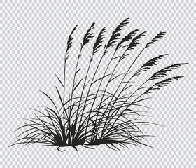  grass silhouette vector with wild blades swaying in the wind, perfect for natural landscape illustrations, garden-themed projects, and eco-friendly outdoor design elements and compositions.