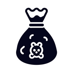Poisonous Waste Bag Disposal Icon Design