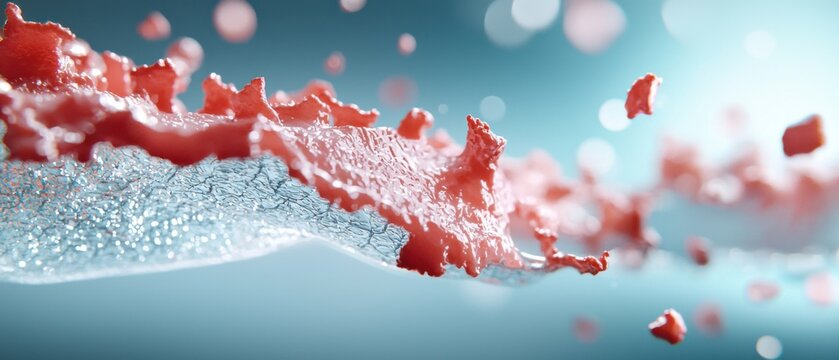 Close-up view of skin showing peeling, blistering, and other symptoms associated with the autoimmune skin condition pemphigus.