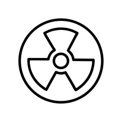 Radiation Hazard Circle Symbol Icon Design