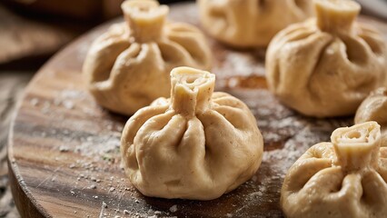 Extreme close-up of Norfolk Dumpling  Soft, flour dumplings, typically served with stews.