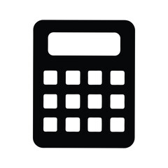 Calculator Icon Silhouette Vector Illustration