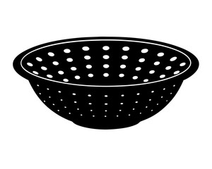 Colander silhouette vector illustration
