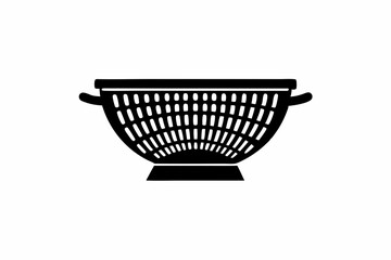 Colander icon silhouette vector illustration